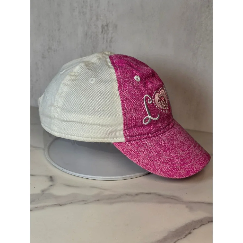 OC Sports Minor League Baseball Toddler Hat Pink White Love Heart Cap Adjustable